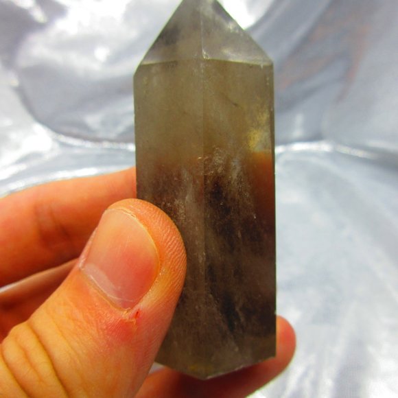 Smoky Quartz Crystal Polished Tower Generator Crystal Meditation Tool - Picture 7 of 8
